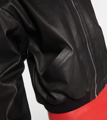 Pharrell leather bomber jacket | Stouls