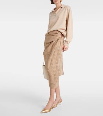 Slingback-Pumps Purist 50 aus Metallic-Leder | Aquazzura