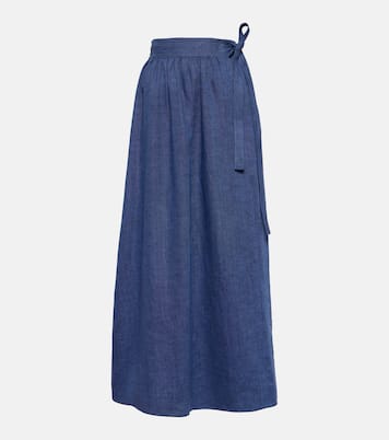 Falda midi de lino | Loro Piana