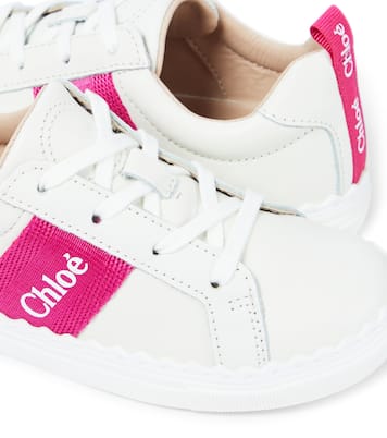 Baskets en cuir à logo | Chloé Kids