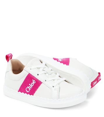 Baskets en cuir à logo | Chloé Kids