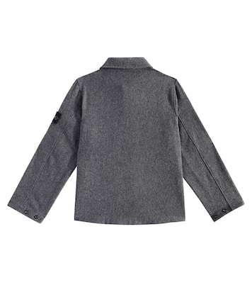 Compass wool-blend overshirt | Stone Island Junior