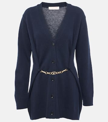 Cárdigan de lana virgen con cadena | Valentino