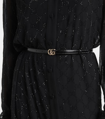 Maxikleid GG aus Seide mit Kristallen | Gucci