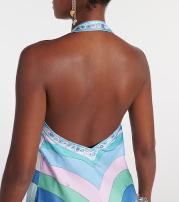 Abito lungo Iride in twill di seta | Pucci