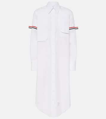 Hemdblusenkleid RWB Stripe aus Baumwolle | Thom Browne