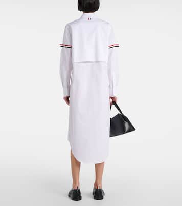 Hemdblusenkleid RWB Stripe aus Baumwolle | Thom Browne