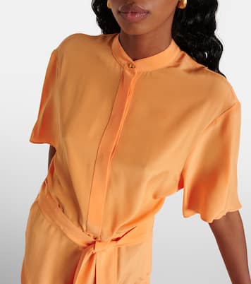 Iconic silk crêpe de chine midi dress | Stella McCartney