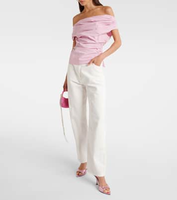 Draped cotton-blend top | Magda Butrym