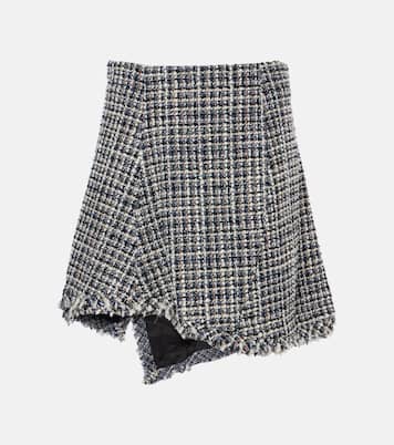 Mini-jupe en tweed de laine mélangée | Sacai