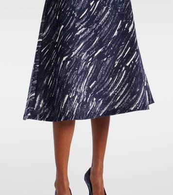 Falda midi de denim estampada | Marni