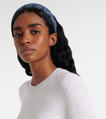 Diadema de denim con GG   | Gucci