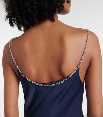 Embellished satin slip dress | Rabanne