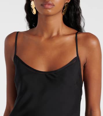 Abito lungo Sage Flounce in seta | SIR