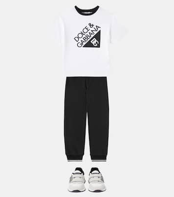 T-shirt imprimé en coton à logo | Dolce&Gabbana Kids