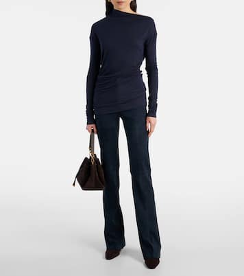Pantaloni flared Kam 24 in suede | Stouls