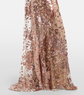 Sequined embroidered tulle gown | Elie Saab