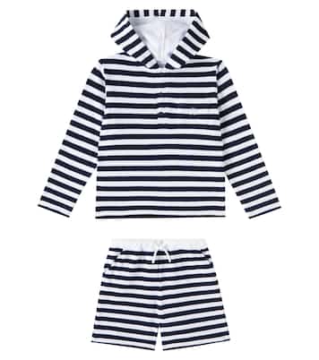 Cotton-blend terry hoodie and shorts set | Patachou