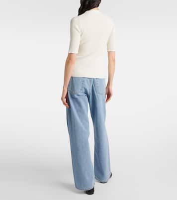 Top in maglia di misto cotone a coste | Róhe