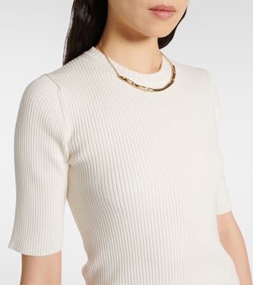 Top in maglia di misto cotone a coste | Róhe