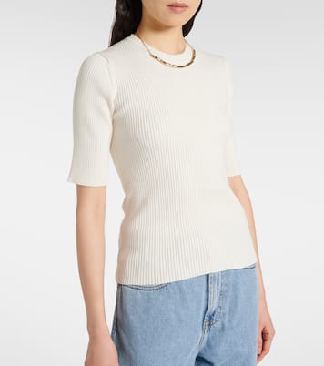 Top in maglia di misto cotone a coste | Róhe