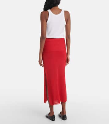 Gonna midi Phelan in misto lino | Proenza Schouler
