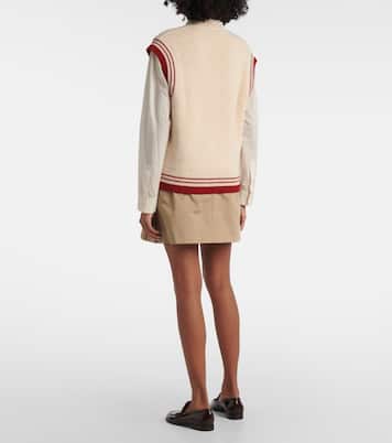Ami De Cœur ribbed-knit virgin wool vest | Ami Paris