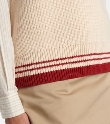 Ami De Cœur ribbed-knit virgin wool vest | Ami Paris