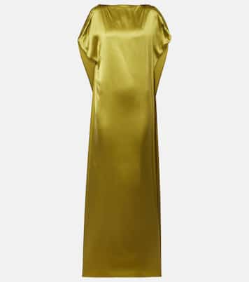 Abito lungo in raso di misto seta | Dries Van Noten