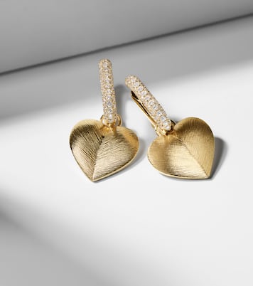 Boucles d'oreilles Heart en or 18 ct et diamants | Shay Jewelry