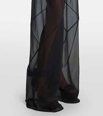 Pantaloni a gamba larga Farrah Bias in crêpe  | Rick Owens