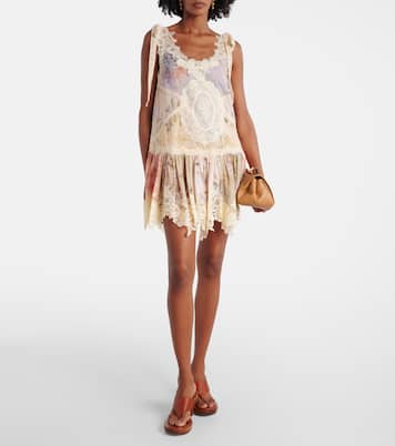 Cascadian floral lace cotton minidress | Zimmermann