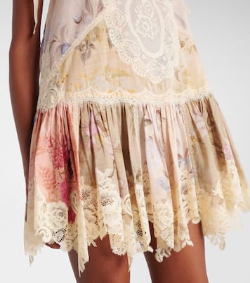 Cascadian floral lace cotton minidress | Zimmermann