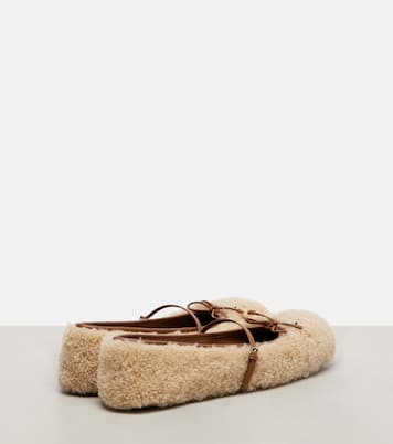 Ballerine Gucci Horsebit in shearling | Gucci