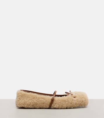 Ballerine Gucci Horsebit in shearling | Gucci