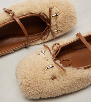 Ballerine Gucci Horsebit in shearling | Gucci