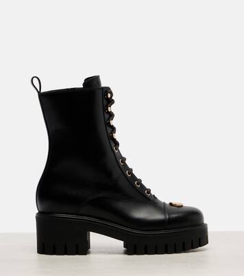 Schnürstiefel Double G aus Leder | Gucci