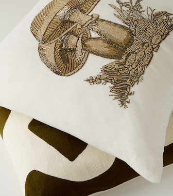 Ojai Branch wool and cotton cushion  | Jonathan Adler