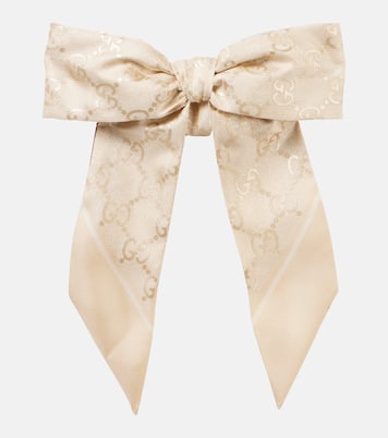 Coletero GG de seda con lazo | Gucci