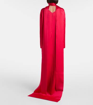 Asymmetric scarf-detail crêpe cocktail dress | Tom Ford