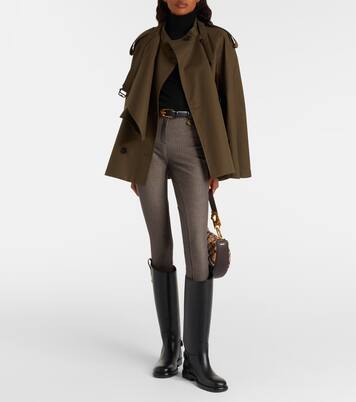 Striped cotton-blend skinny pants | Burberry