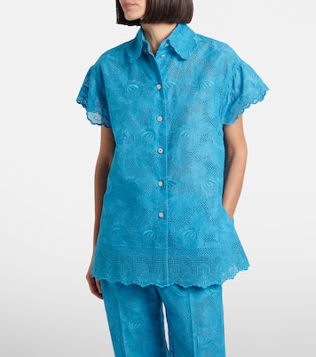 Embroidered cotton top | Valentino