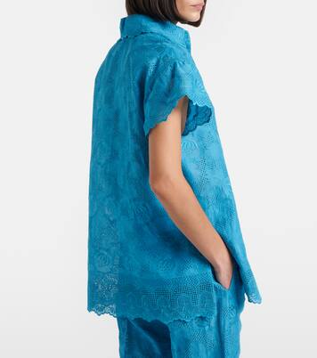 Embroidered cotton top | Valentino