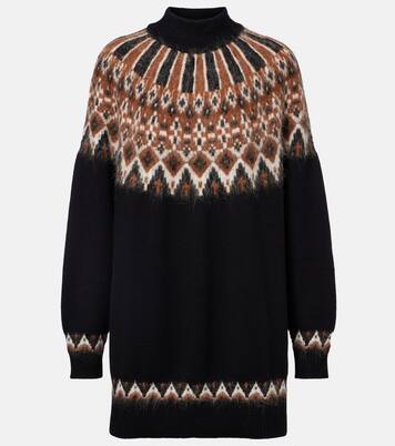 Liza Fair Isle wool-blend sweater dress | Staud