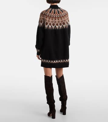 Liza Fair Isle wool-blend sweater dress | Staud