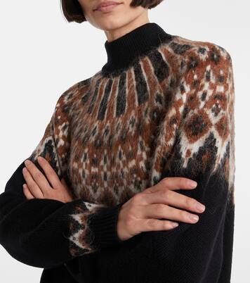 Liza Fair Isle wool-blend sweater dress | Staud