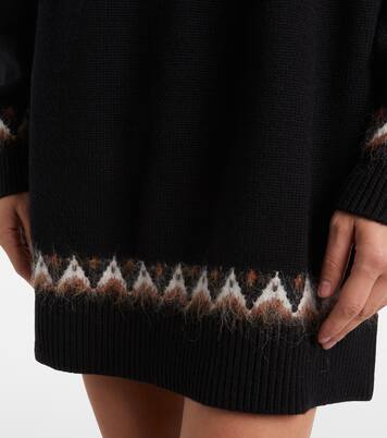 Liza Fair Isle wool-blend sweater dress | Staud