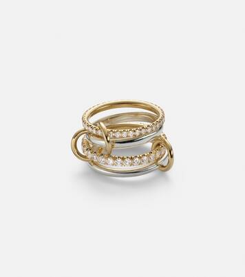 Halley 18kt gold and sterling silver ring with diamonds | Spinelli Kilcollin