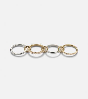 Halley 18kt gold and sterling silver ring with diamonds | Spinelli Kilcollin