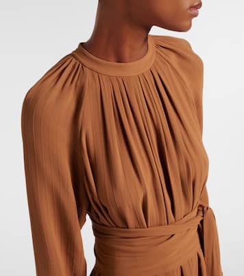 Pinky belted draped maxi dress | Joseph